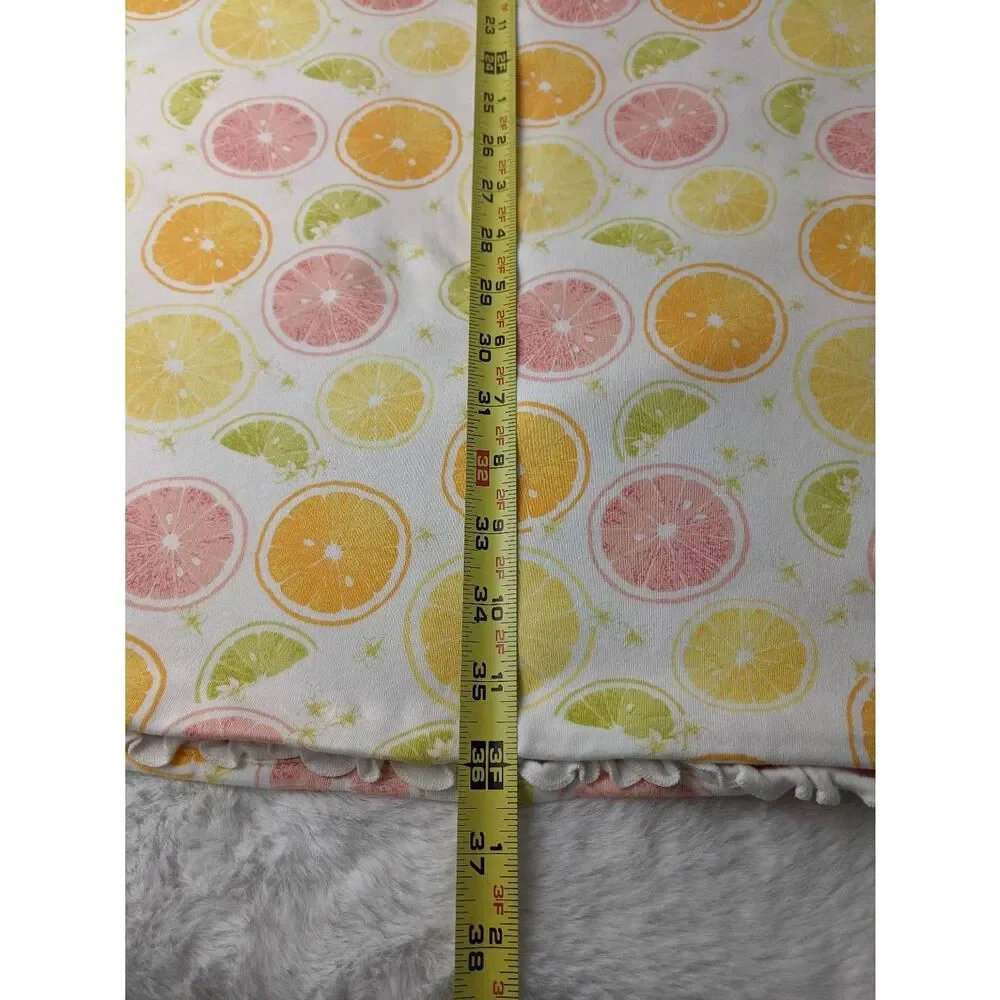 Gymboree Slice of Summer 2002 Blanket Citrusy Oranges Lemons Limes Ruffle Pink R